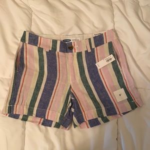 Old Navy Striped Linen Shorts